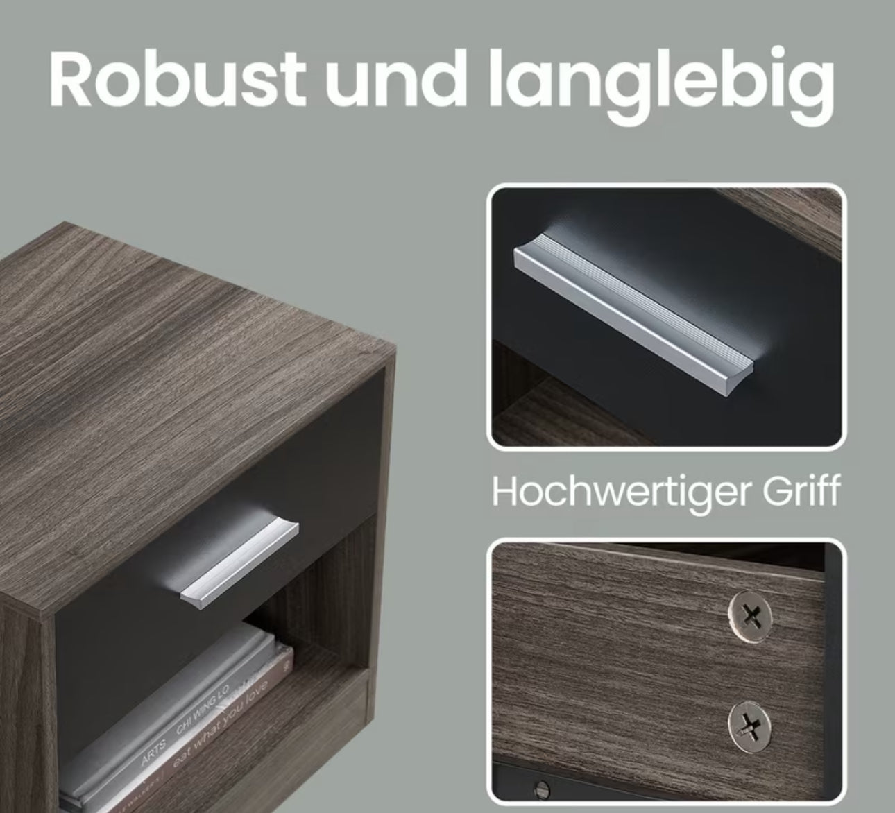 Moderner Nachttisch mit RFID-Schublade